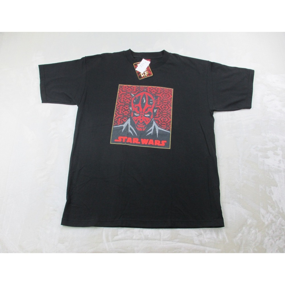 NEW VINTAGE Star Wars Shirt Mens Extra Large Black Red Darth Maul*